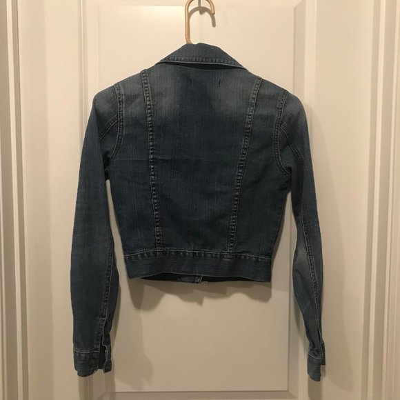 Bullhead Black moto denim jacket size small - Picture 2 of 3